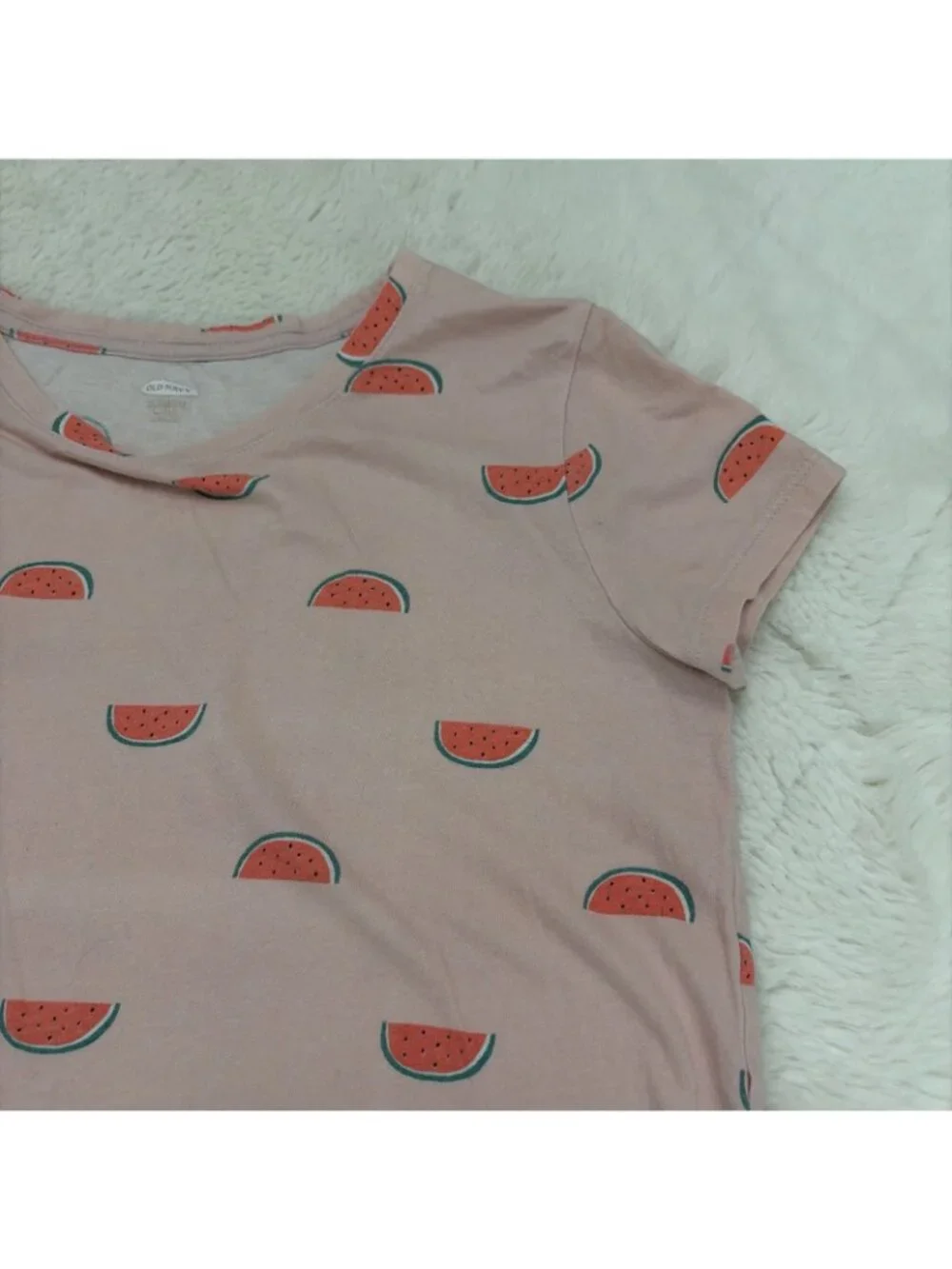 Old Navy Girls Softest Tee XL 14 Pink Watermelon